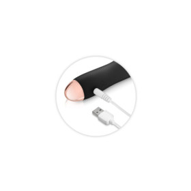 Vibromasseur noir 7 vitesses USB corps ondulé 